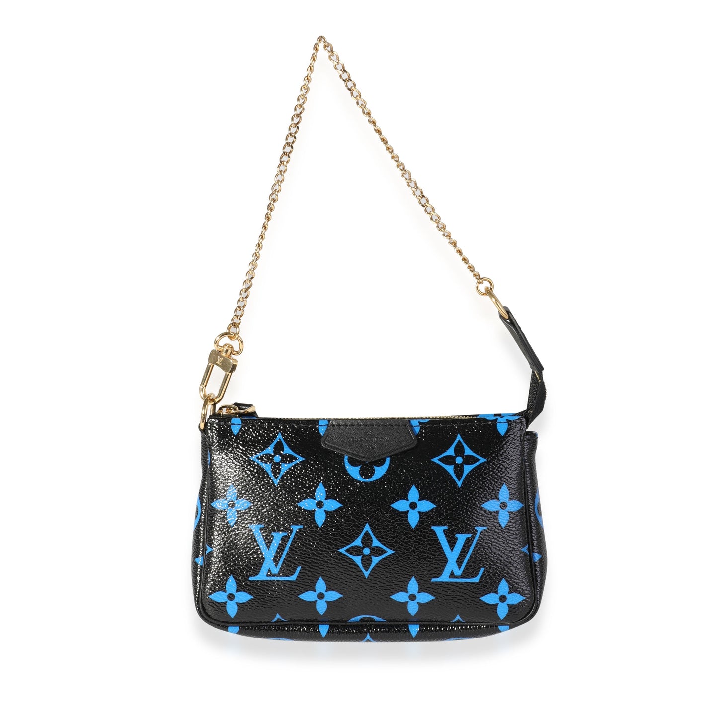 Louis Vuitton Louis Vuitton Black & Blue Monogram Canvas Mini Pochette Accessoires