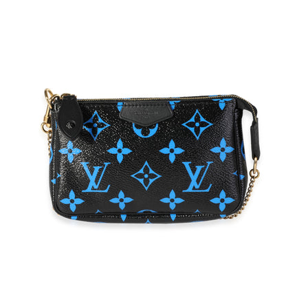 Louis Vuitton Louis Vuitton Black & Blue Monogram Canvas Mini Pochette Accessoires