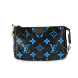 Louis Vuitton Louis Vuitton Black & Blue Monogram Canvas Mini Pochette Accessoires