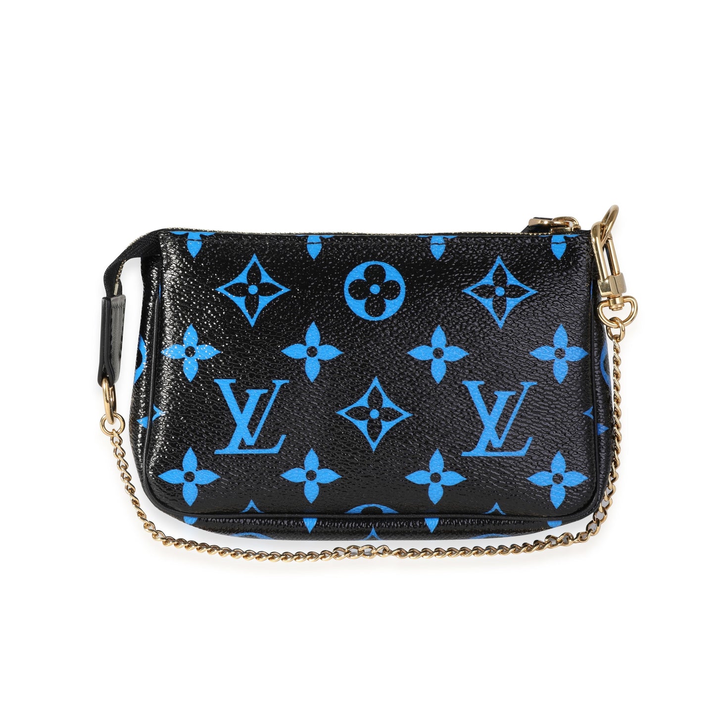 Louis Vuitton Louis Vuitton Black & Blue Monogram Canvas Mini Pochette Accessoires