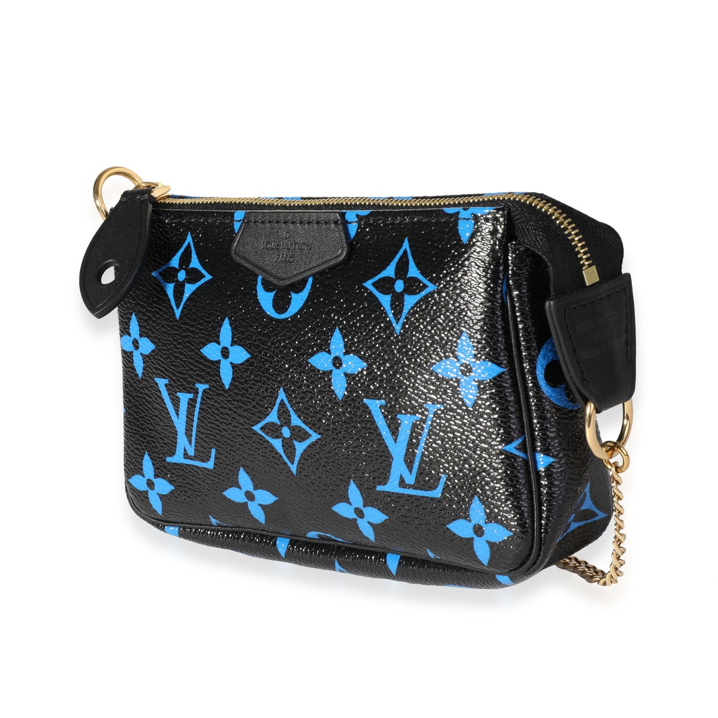 Louis Vuitton Louis Vuitton Black & Blue Monogram Canvas Mini Pochette Accessoires