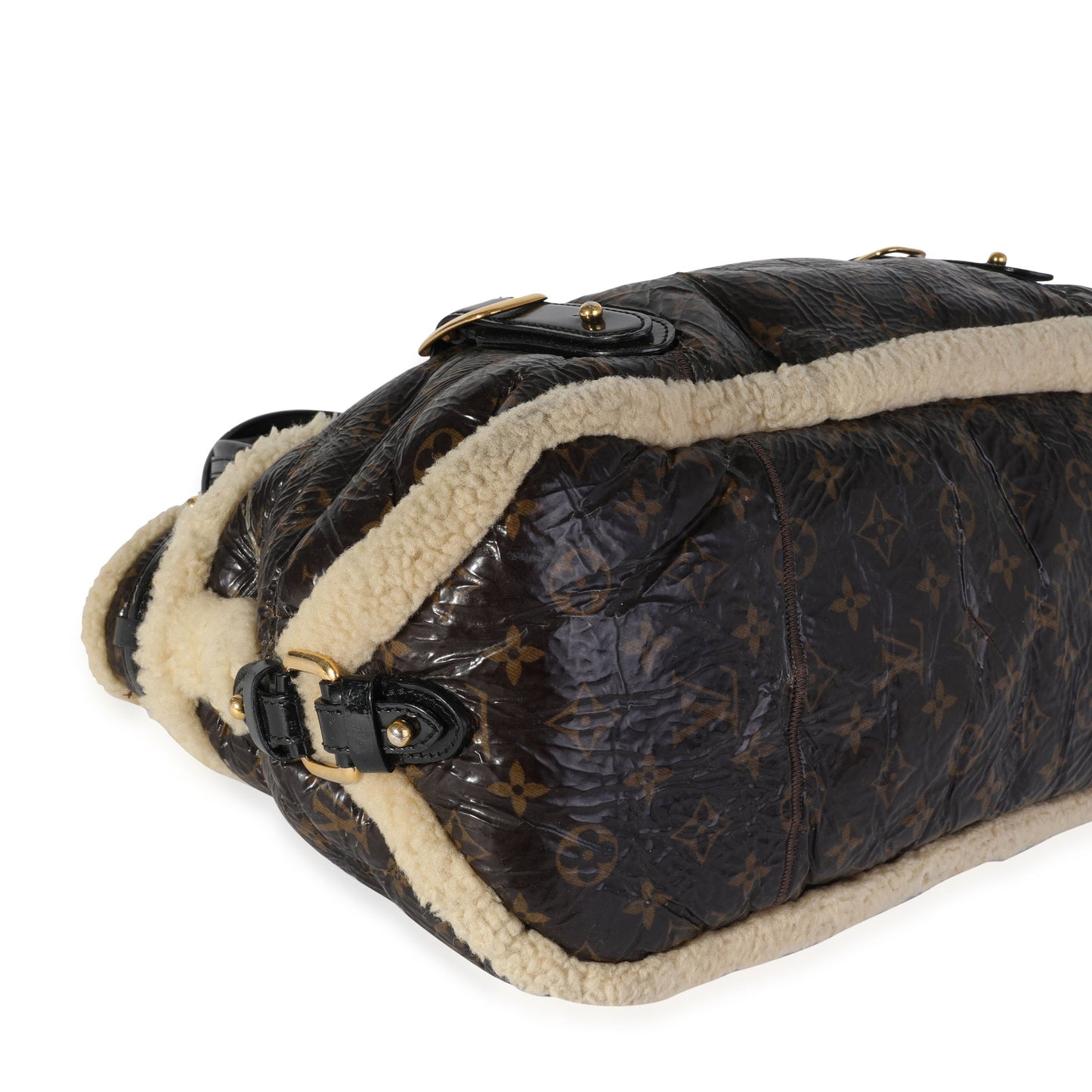 Louis Vuitton Louis Vuitton Limited Edition Vinyl Monogram Canvas & Shearling Thunder Sac