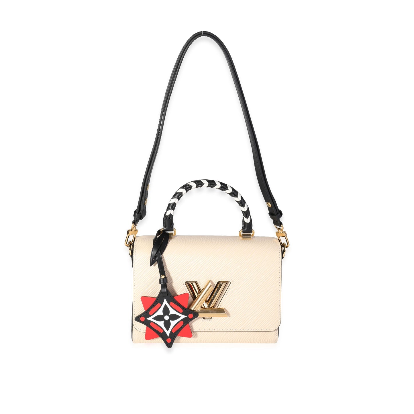 Louis Vuitton Louis Vuitton Creme and Black Epi Leather Crafty Twist MM