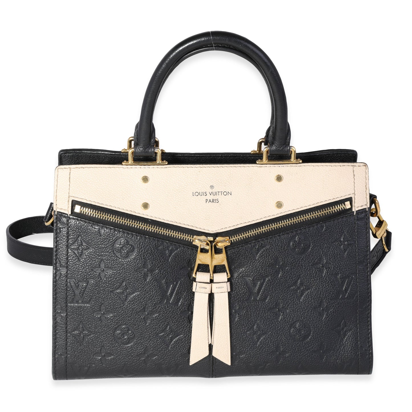 Louis Vuitton Louis Vuitton Black & Creme Empreinte Leather Sully PM