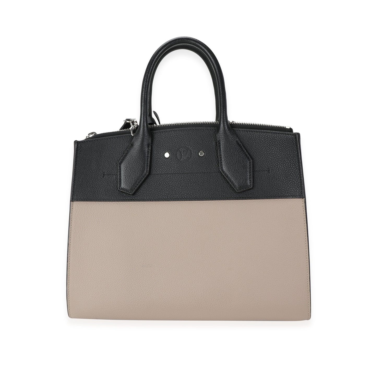 Louis Vuitton Louis Vuitton Black & Galet Calfskin City Steamer MM