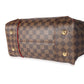 Louis Vuitton Louis Vuitton Damier Ebene Canvas & Cherry Leather Caissa Hobo
