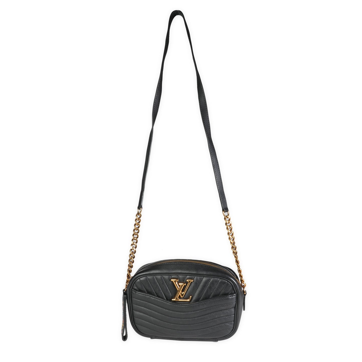 Louis Vuitton Louis Vuitton Black Leather Small New Wave Camera Bag