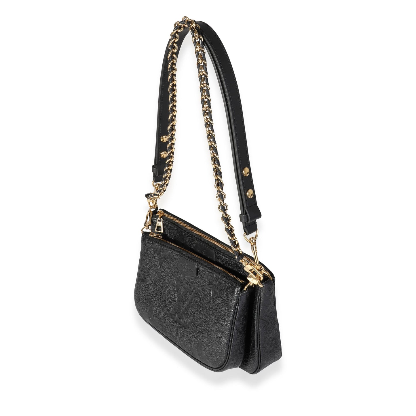 Louis Vuitton Louis Vuitton Black Monogram Empreinte Leather Multi-Pochette