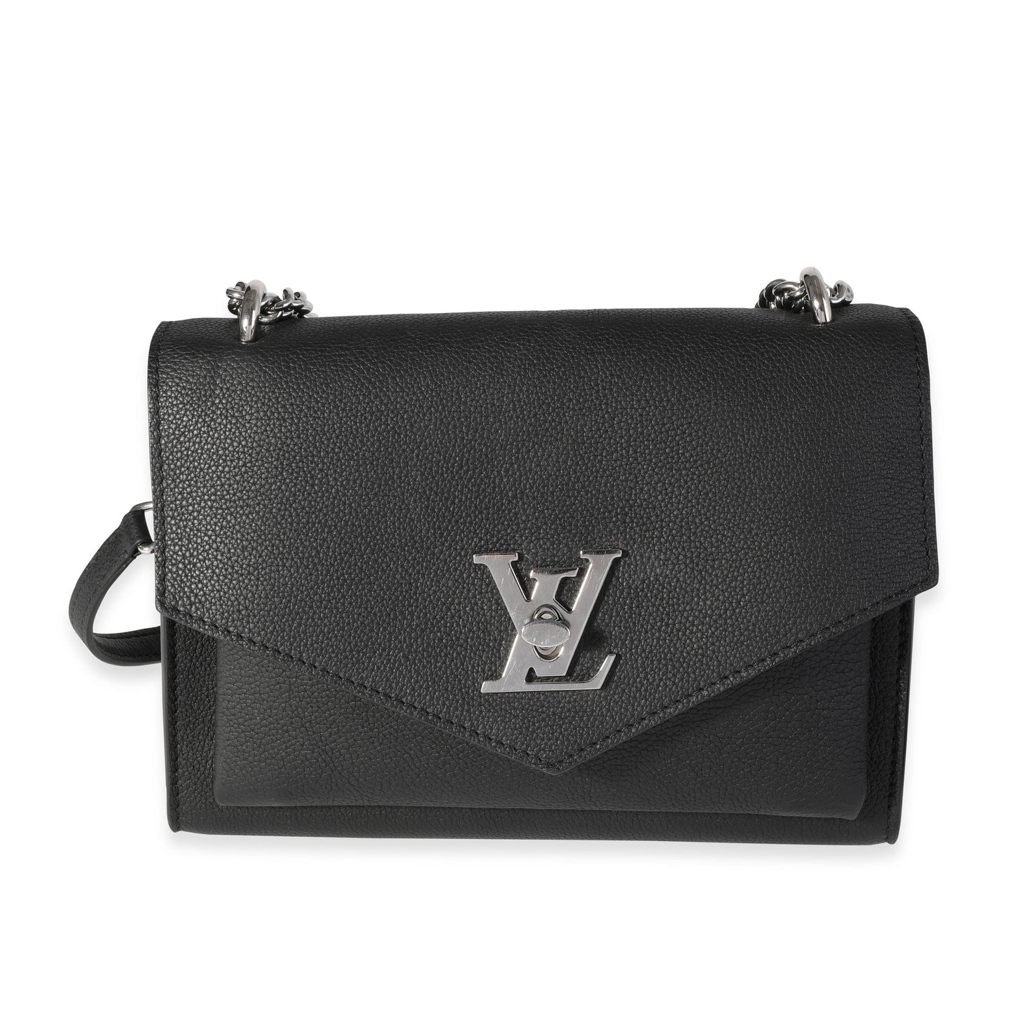 Louis Vuitton Louis Vuitton Black Grained Calfskin MyLockMe Chain Bag