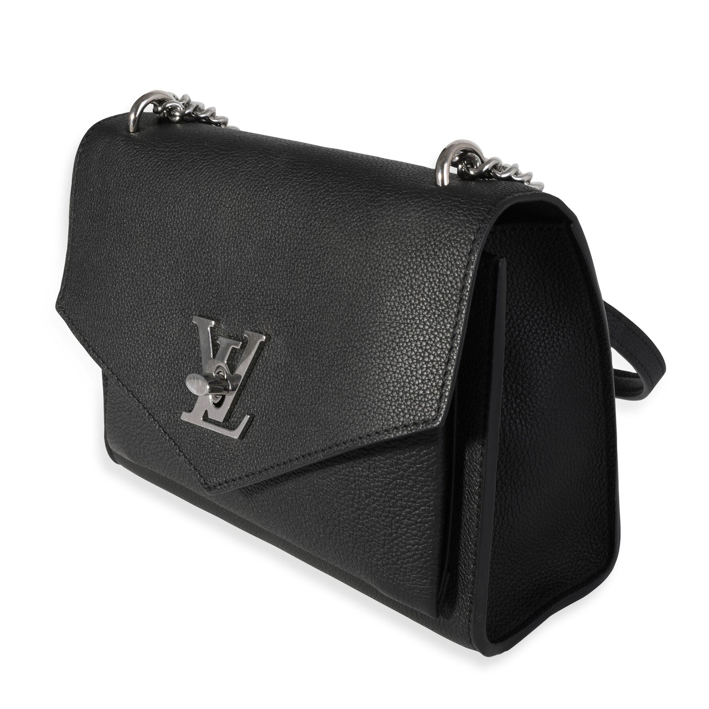 Louis Vuitton Louis Vuitton Black Grained Calfskin MyLockMe Chain Bag