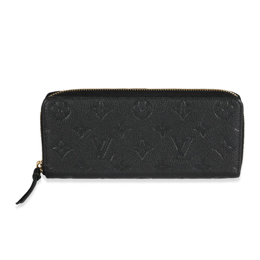 Louis Vuitton Louis Vuitton Black Monogram Empreinte Leather Clémence Wallet