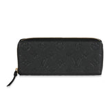 Louis Vuitton Louis Vuitton Black Monogram Empreinte Leather Clémence Wallet