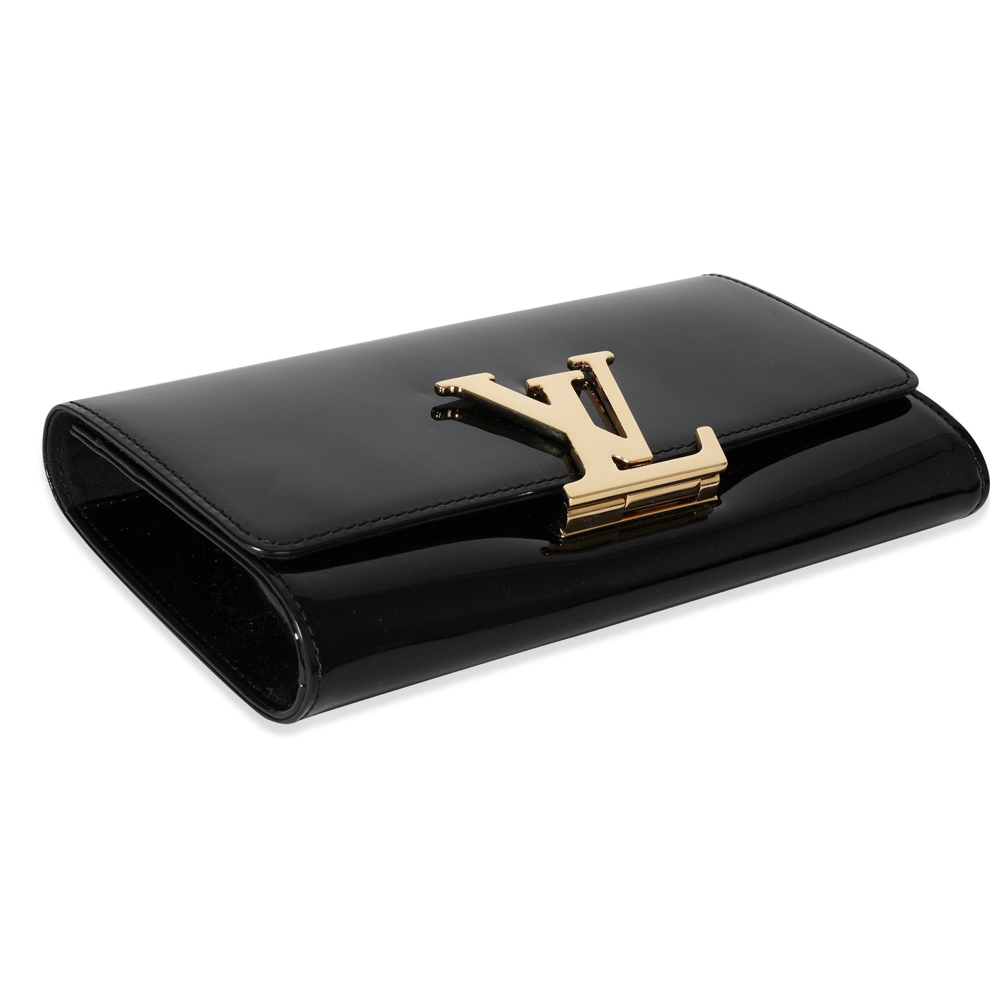 Louis Vuitton Louis Vuitton Noir Vernis Leather Louise Pochette EW Clutch