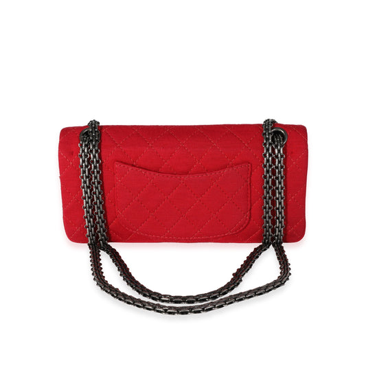 Chanel Red Jersey East West Reissue Double Flap Bag