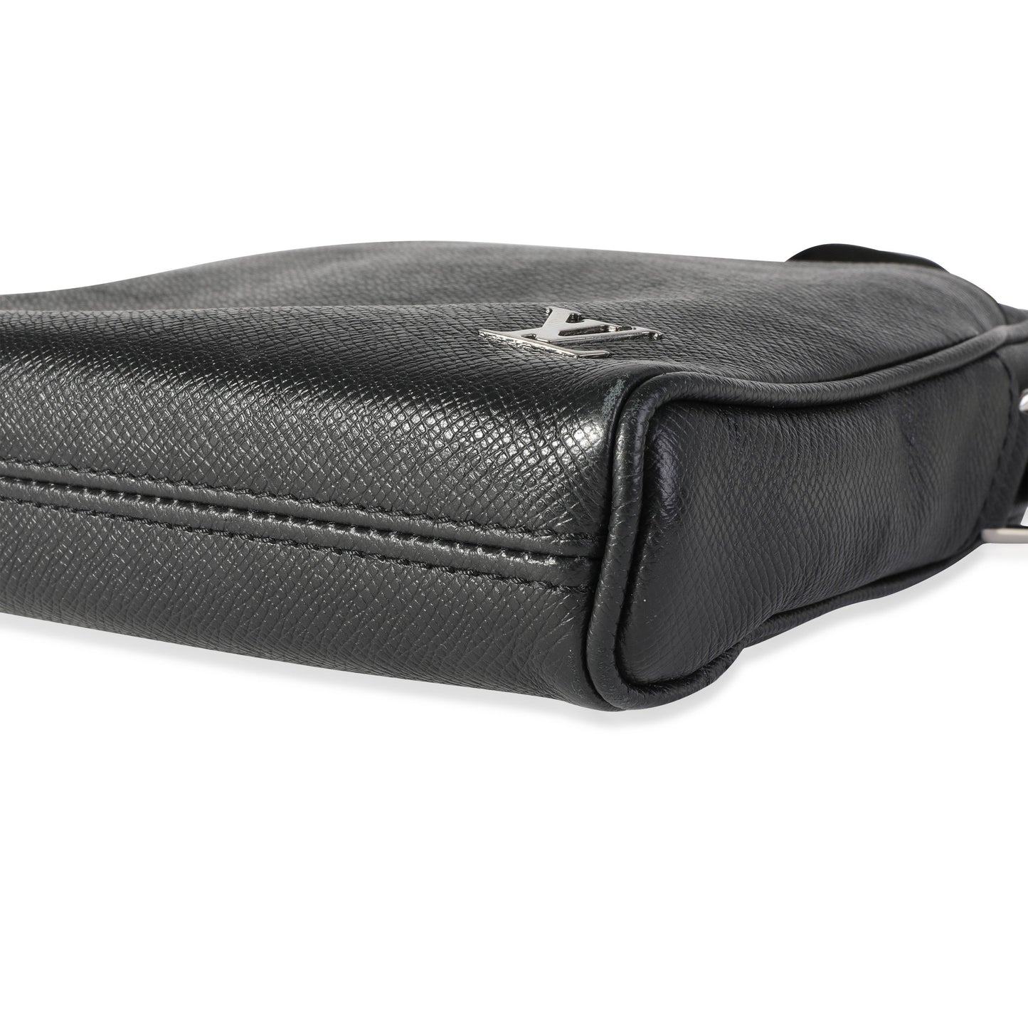 Louis Vuitton Louis Vuitton Black Taiga Leather Alex Messenger BB