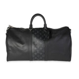 Louis Vuitton Louis Vuitton Black Monogram Eclipse Taigarama Keepall Bandoulière 50
