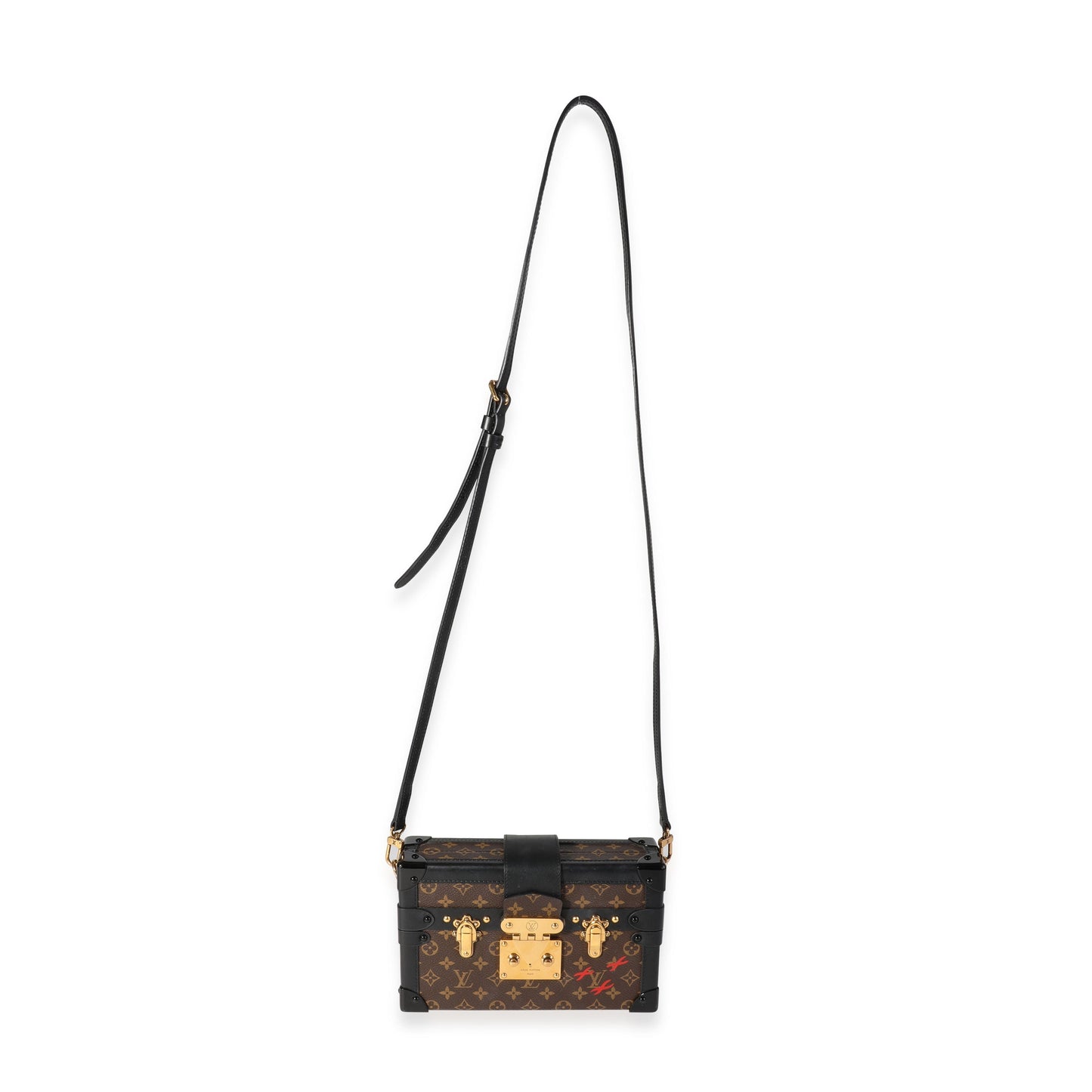 Louis Vuitton Louis Vuitton Monogram Canvas & Black Calfskin Petite Malle