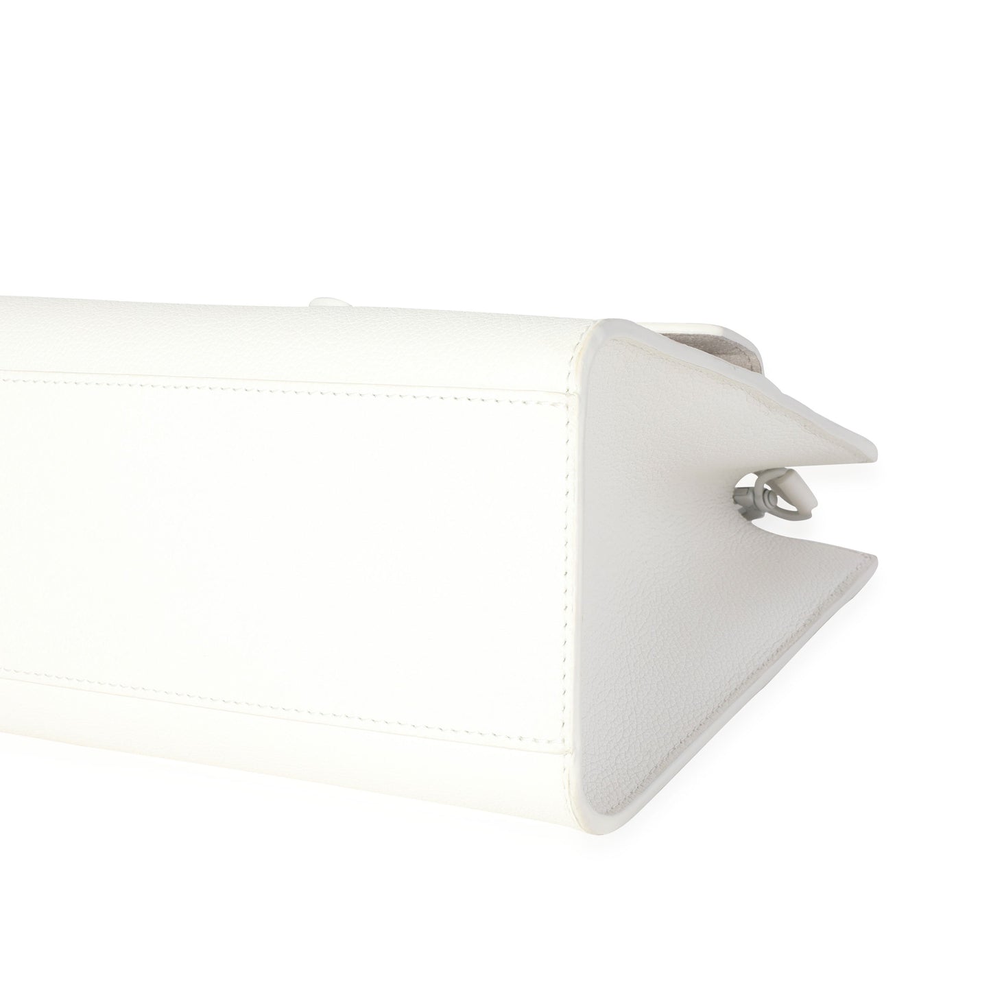 Louis Vuitton White Leather Monochrome Lockme Tote PM