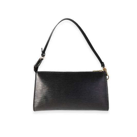 Louis Vuitton Louis Vuitton Black Epi Leather Pochette Accessoires 24