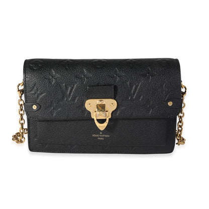 Louis Vuitton Louis Vuitton Black Monogram Empreinte Leather Vavin Wallet on Chain