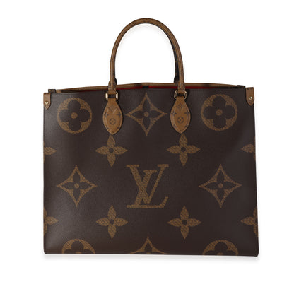 Louis Vuitton Louis Vuitton Brown Monogram & Monogram Reverse Canvas Onthego GM