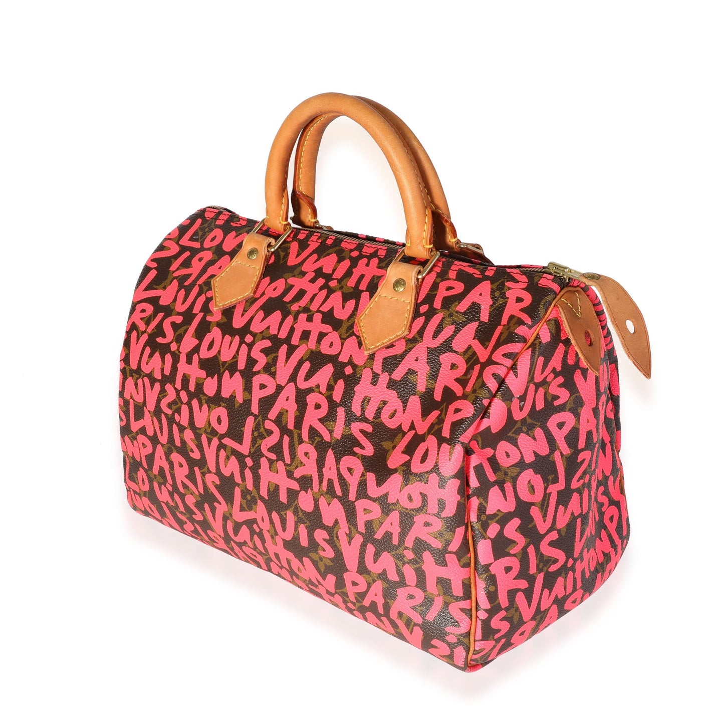 Louis Vuitton Louis Vuitton x Stephen Spro  Pink Graffiti Monogram Canvas Speedy 30