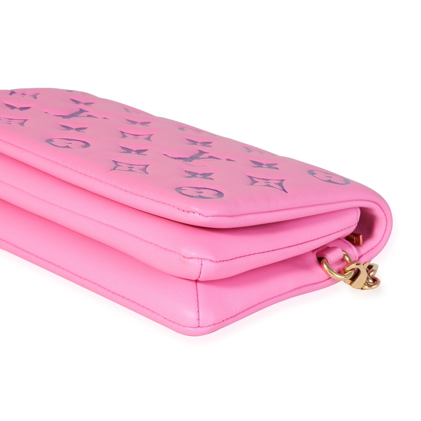 Louis Vuitton Louis Vuitton Pink Puffy Lambskin Pochette Coussin