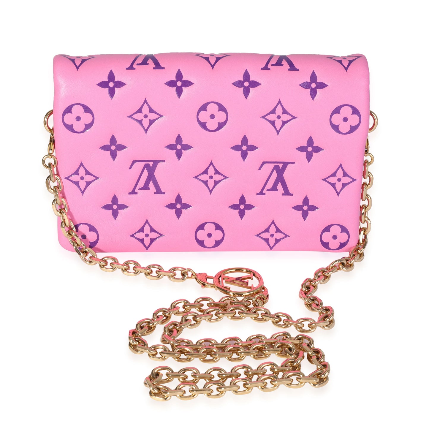 Louis Vuitton Louis Vuitton Pink Puffy Lambskin Pochette Coussin