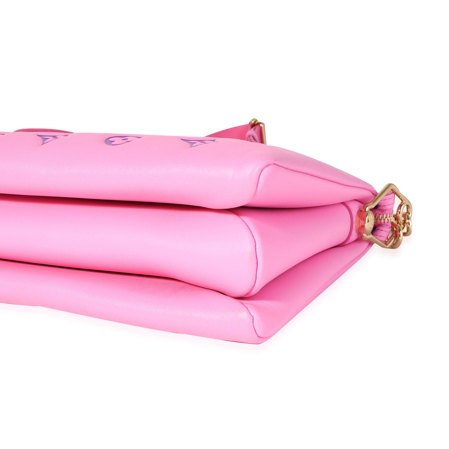 Louis Vuitton Louis Vuitton Pink & Purple Monogram Embossed Puffy Lambskin Coussin PM