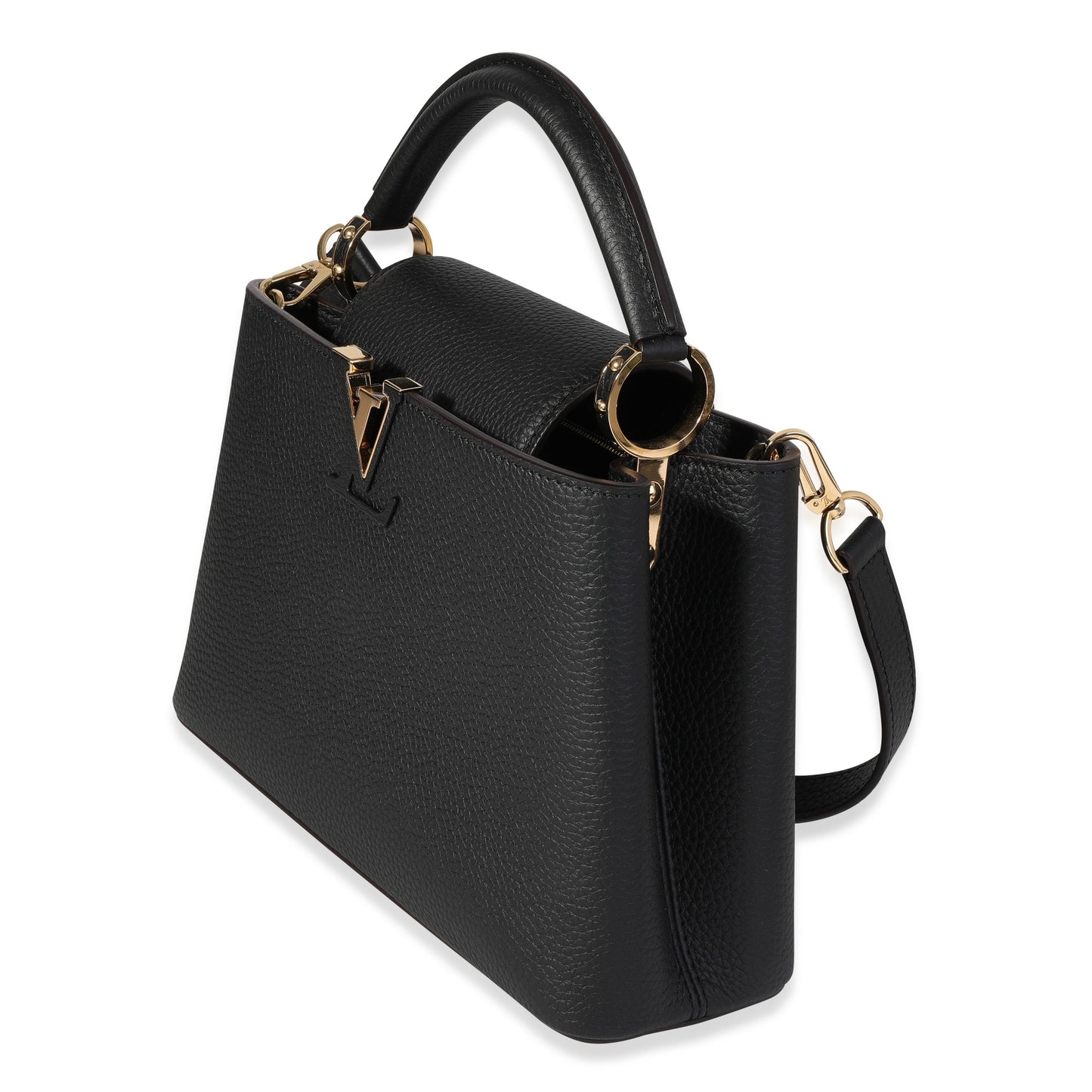 Louis Vuitton Black Taurillon Leather Capucines BB