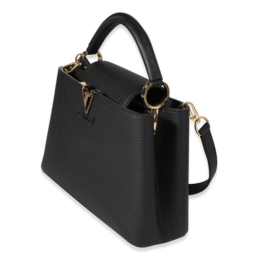 Louis Vuitton Black Taurillon Leather Capucines BB