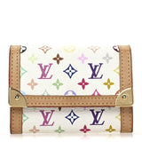Louis Vuitton Monogram Porte-Monnaie Plat Coin Purse White
