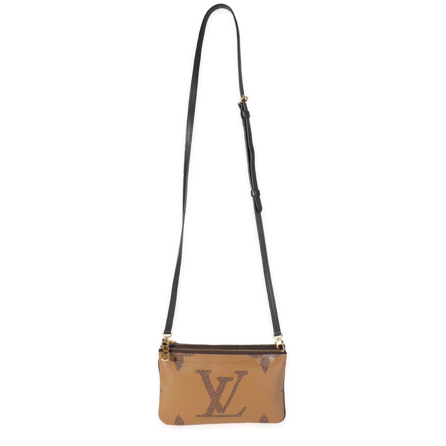 Louis Vuitton Louis Vuitton Monogram & Monogram Giant Reverse Canvas Double Zip Pochette