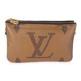 Louis Vuitton Louis Vuitton Monogram & Monogram Giant Reverse Canvas Double Zip Pochette