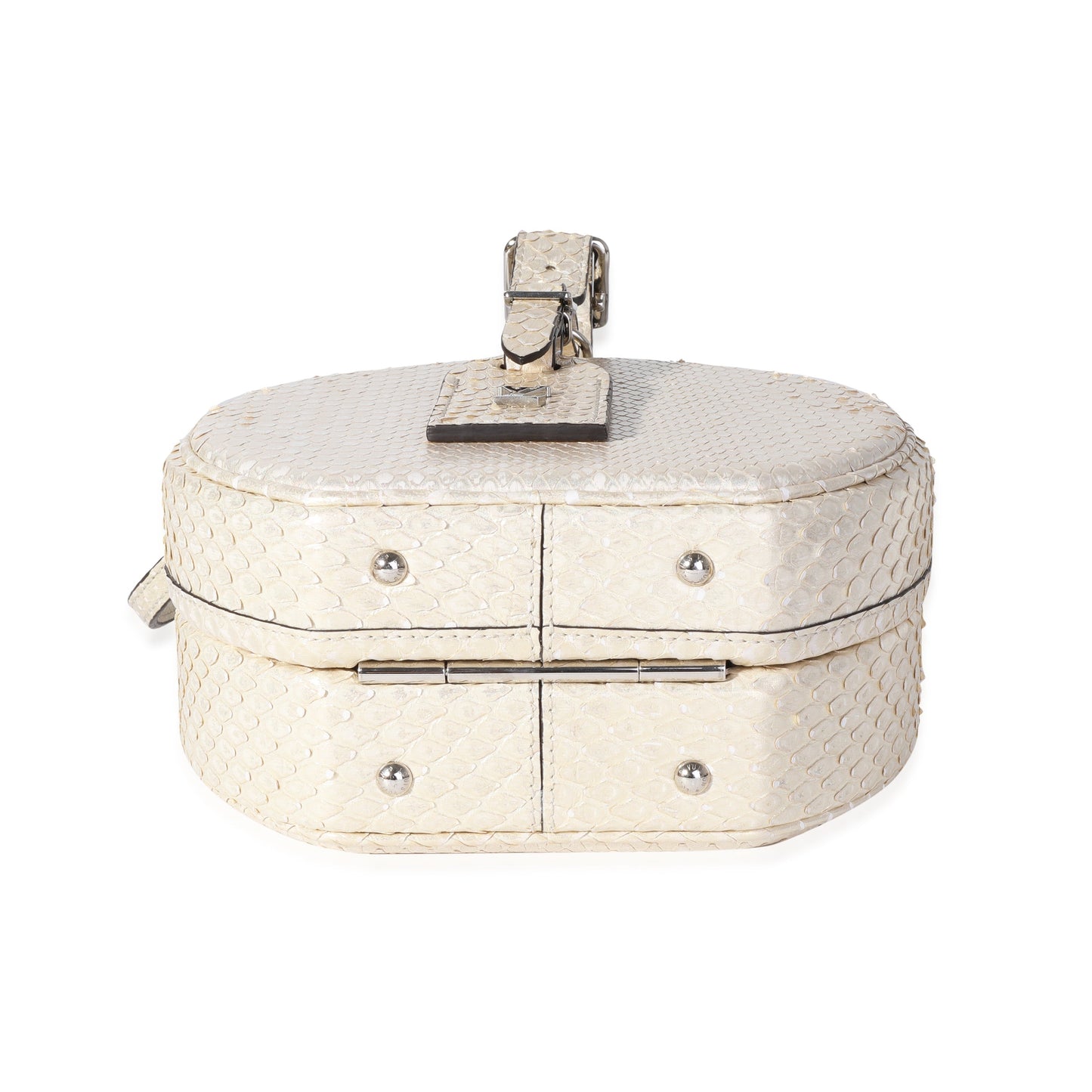 Louis Vuitton Metallic Gold Python Petite Boite Chapeau Bag