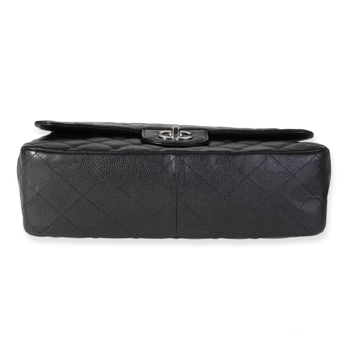 Chanel Black Quilted Caviar Jumbo Classic Single Flap Bag