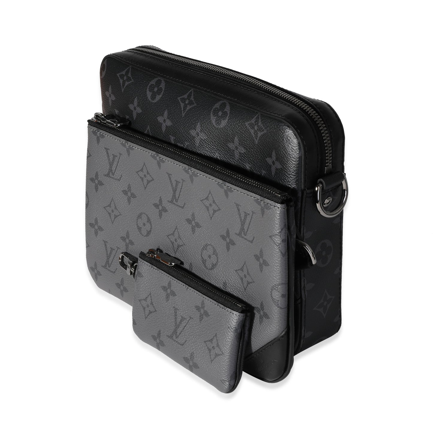 Louis Vuitton Louis Vuitton Grey Monogram Eclipse Reverse Canvas Trio Messenger Bag