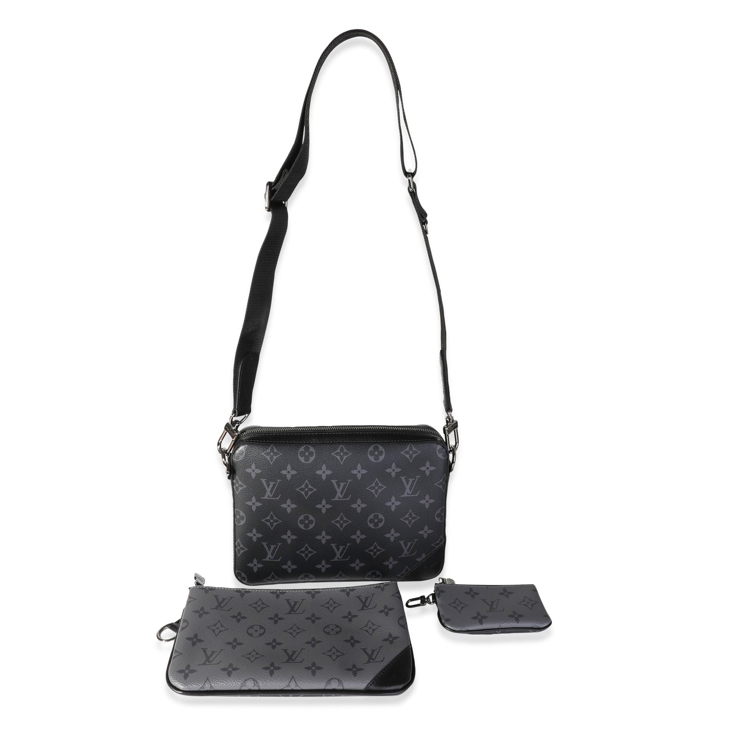 Louis Vuitton Louis Vuitton Grey Monogram Eclipse Reverse Canvas Trio Messenger Bag
