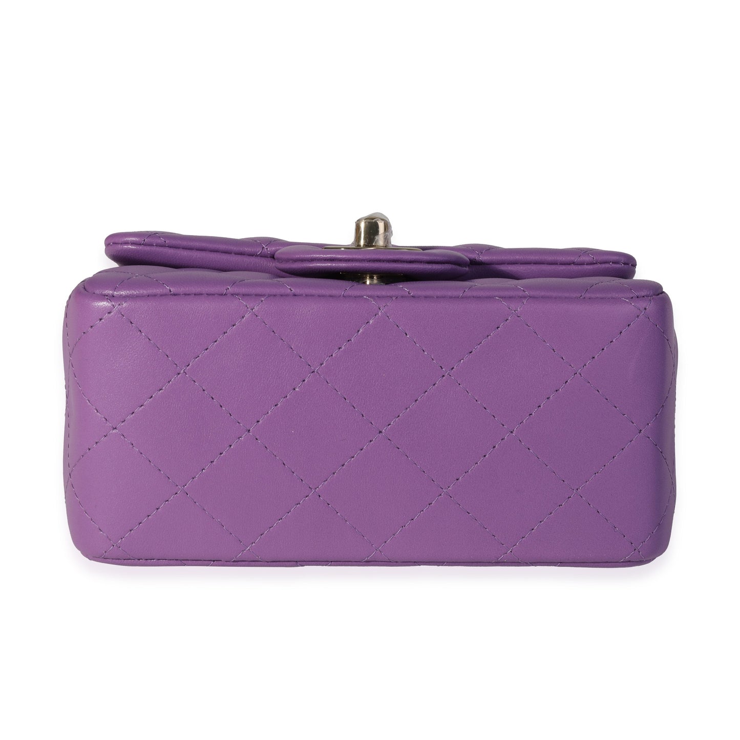 Chanel Purple Quilted Lambskin Classic Square Mini Flap Bag