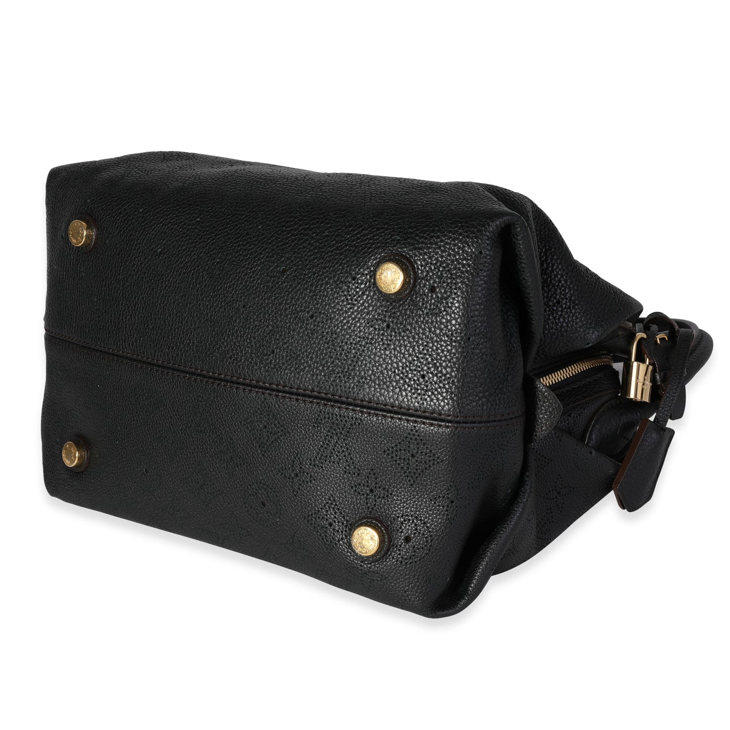 Louis Vuitton Louis Vuitton Black Mahina Leather Galatea PM
