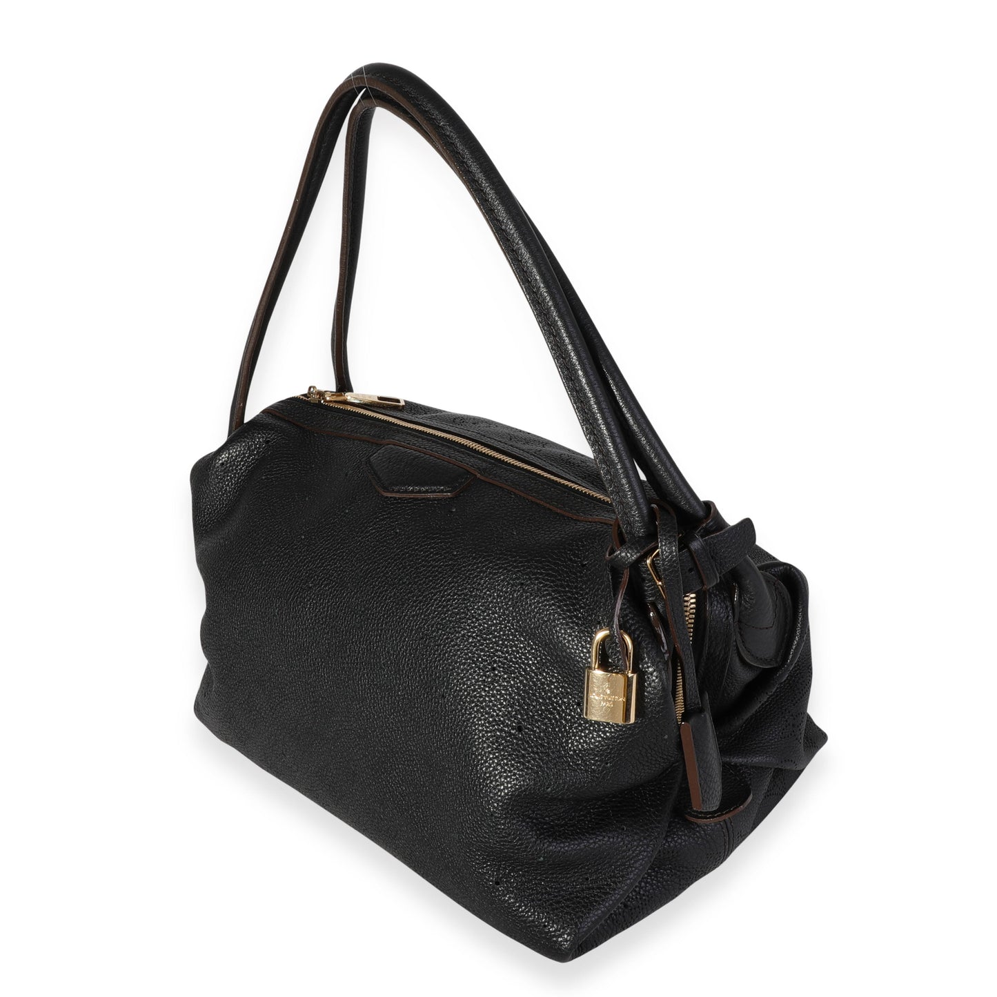 Louis Vuitton Louis Vuitton Black Mahina Leather Galatea PM