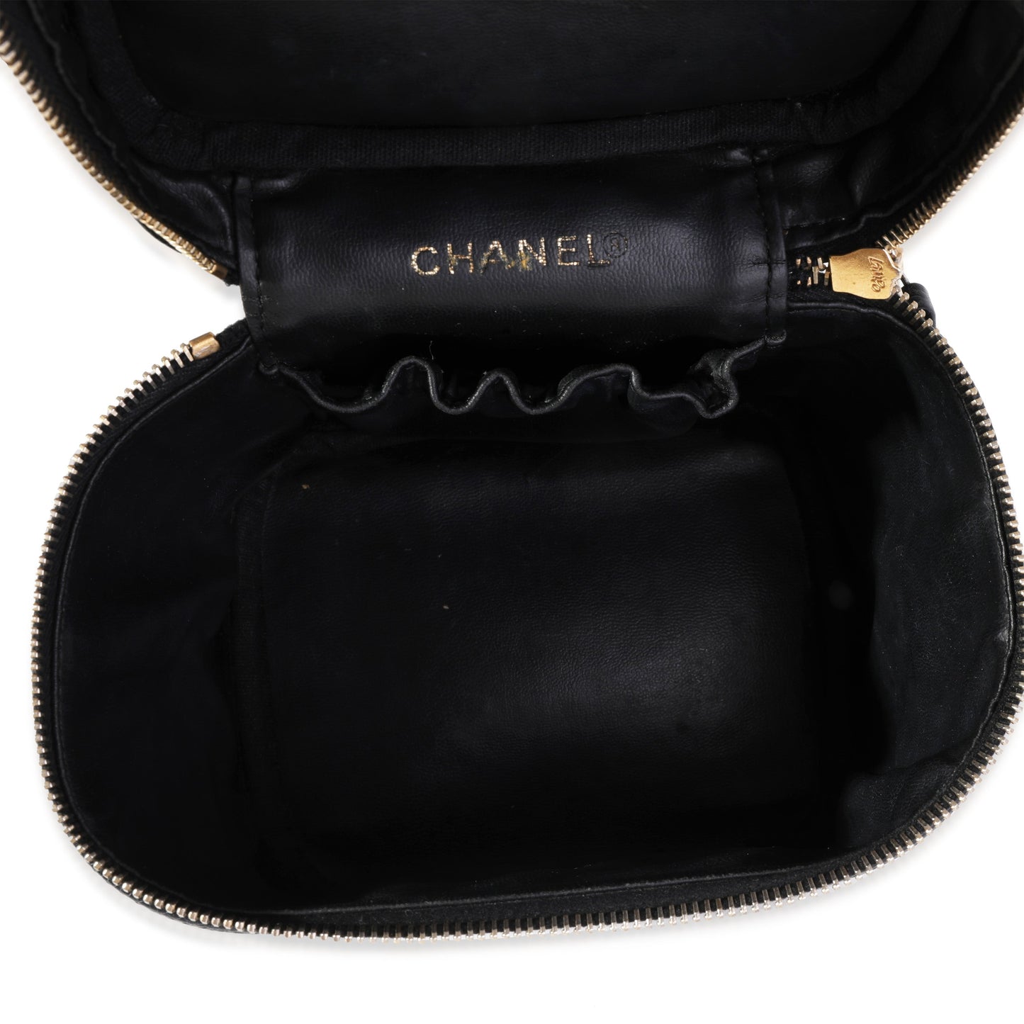 Chanel  Black Caviar Vanity Case Handbag