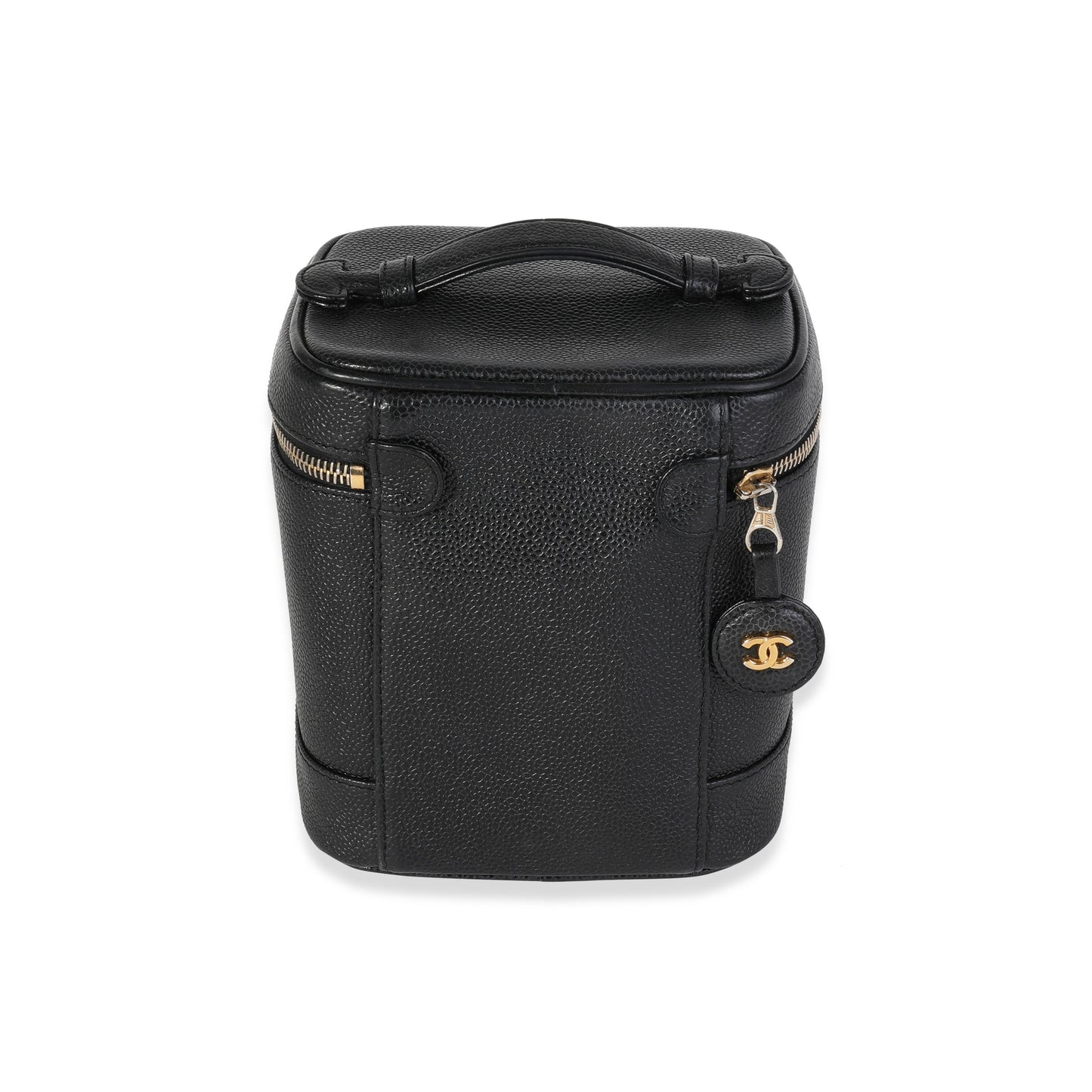 Chanel  Black Caviar Vanity Case Handbag