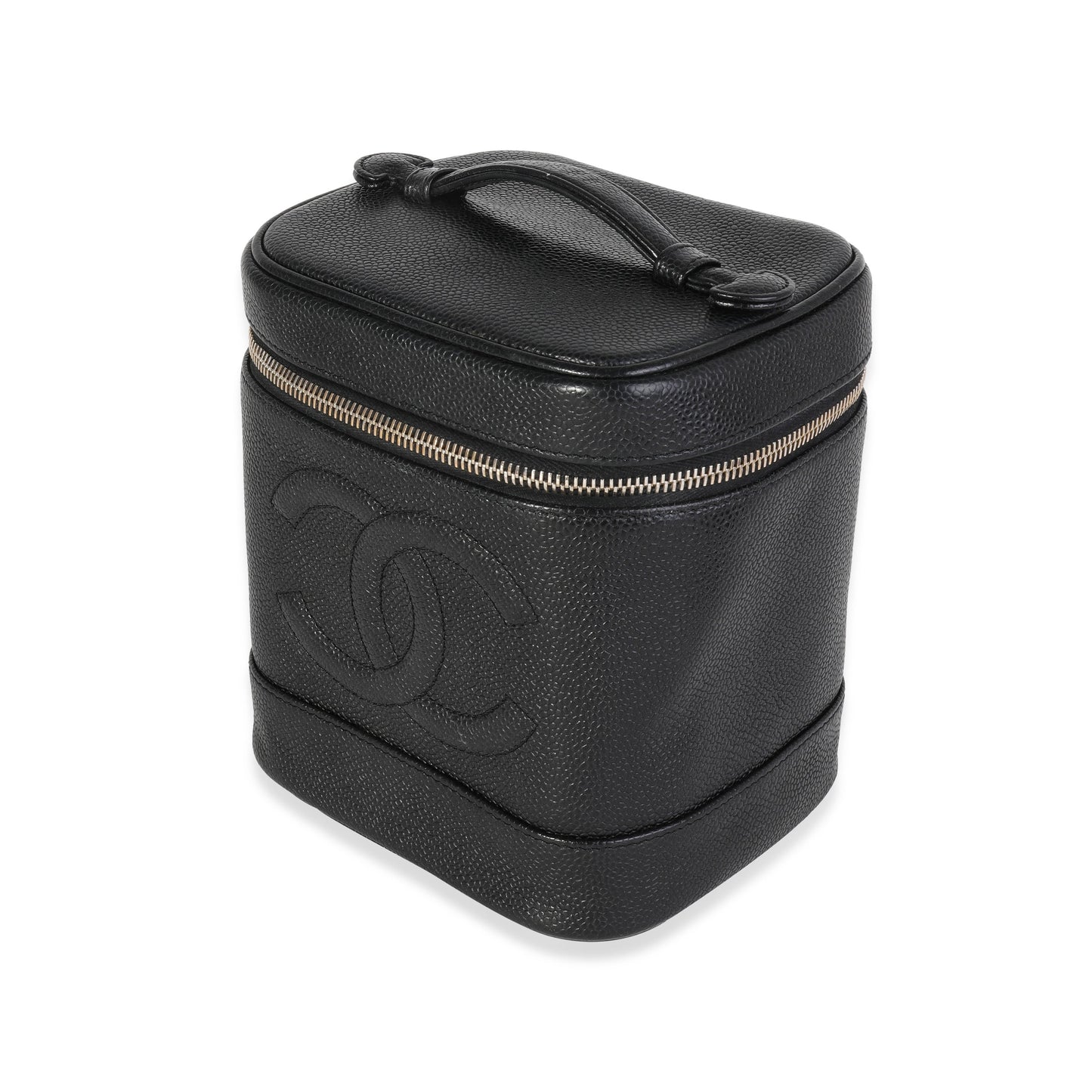 Chanel  Black Caviar Vanity Case Handbag
