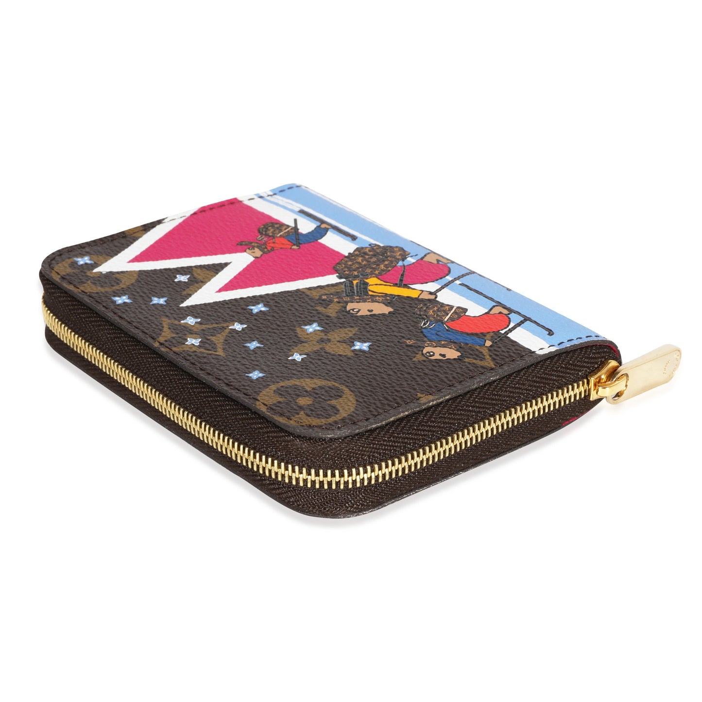 Louis Vuitton Christmas Animation Bears Skiing Monogram Canvas Zippy Coin Purse