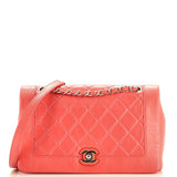 CHANEL Bi   Full Flap Bag Quilted Crumpled Calfskin Medium
