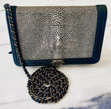 CHANEL STINGRAY BOY WALLET WITH CHAIN