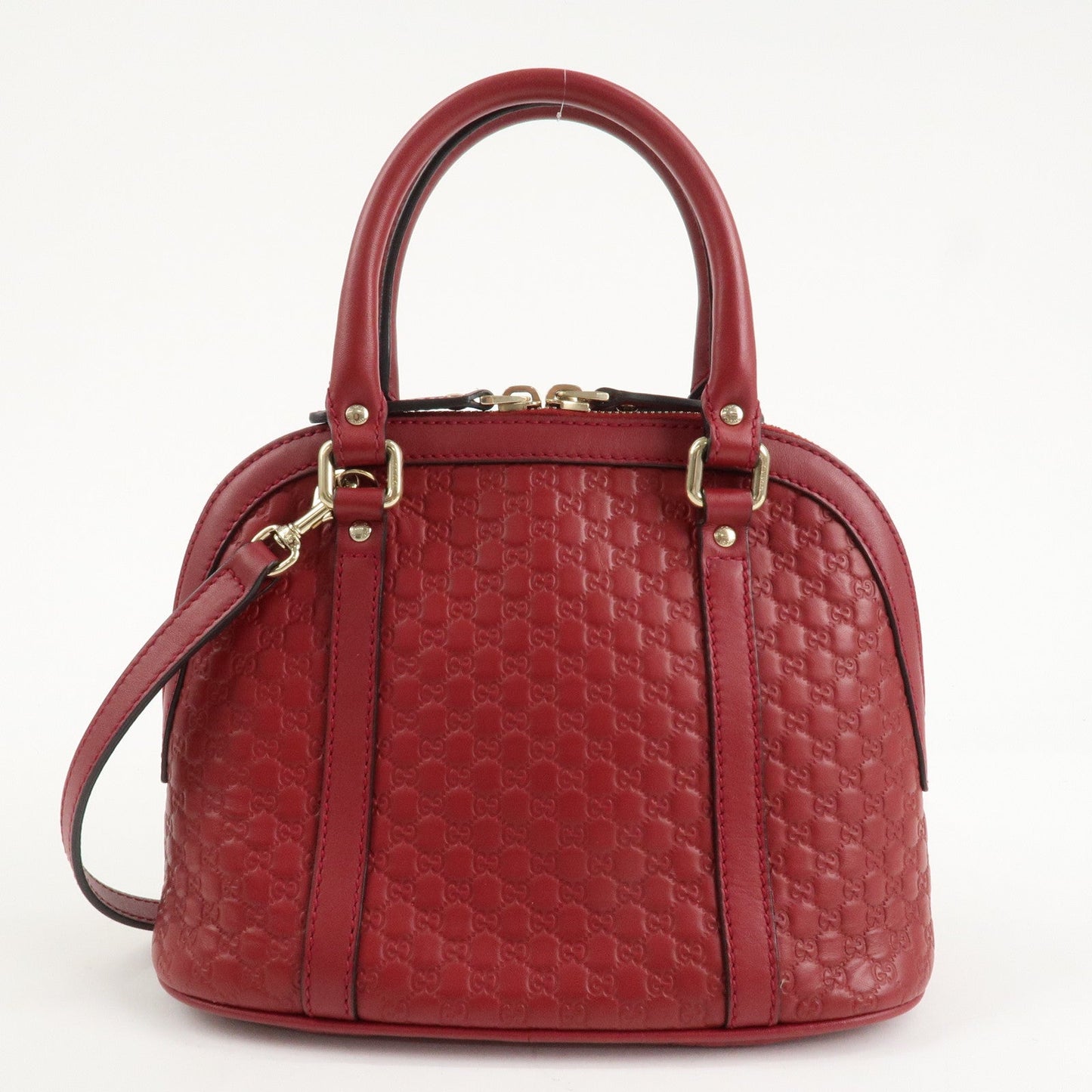 GUCCI Micro Guccissima Leather 2Way Hand Shoulder Bag Red 449654  d