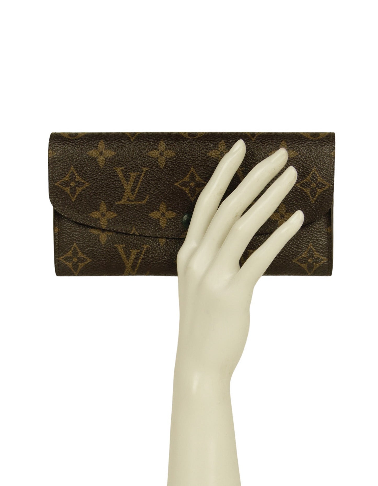 Louis Vuitton Monogram/ Green Emilie Wallet