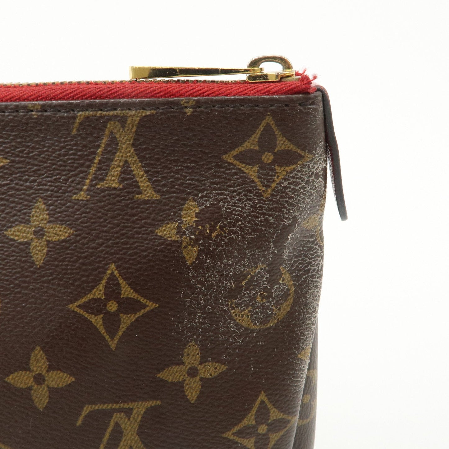 Louis Vuitton Monogram Pallas Beauty Case Brown Red M64123